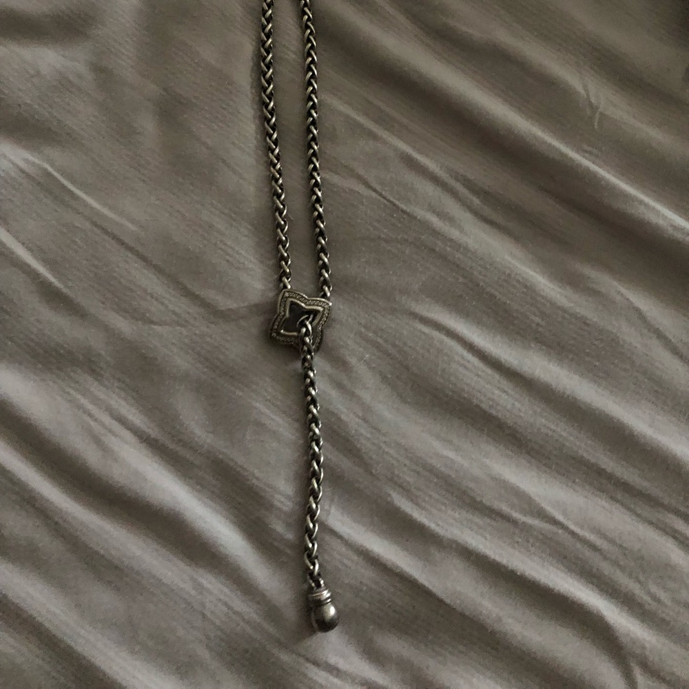 David Yurman diamond adjustable lariat necklace.